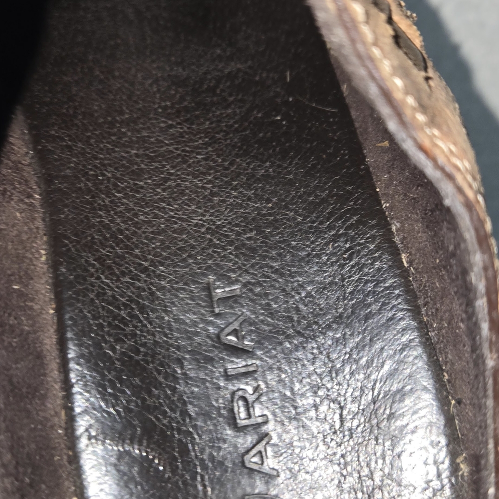 ARIAT Brown Studded Ankle Boots - Picture 2 of 5